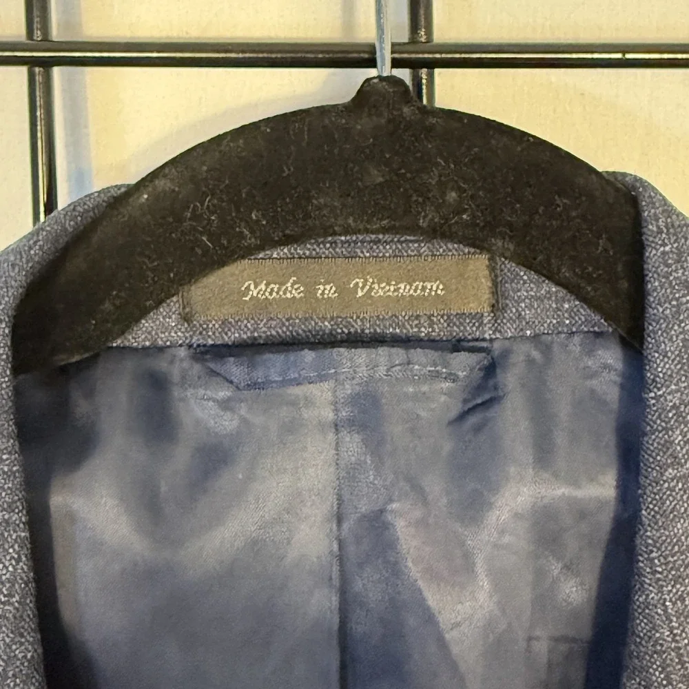 Chaps‎ Blazer Mens 40R Blue Check Plaid Sport Coat Jacket Business Casual Preppy
